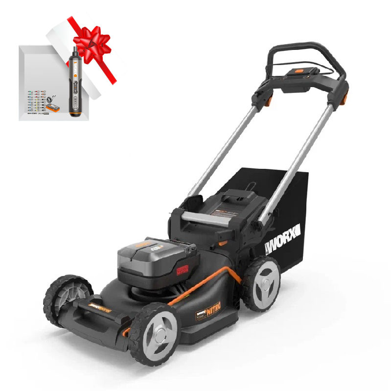 Газонокосилка WORX WG748E 40V 46 см аккумуляторная бесщеточная — детальное фото